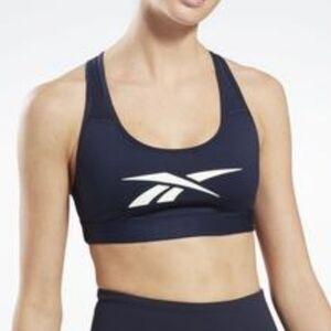 Reebok Women's Medium Impact Sports Bra- Vector Navy